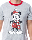 Disney Mickey Mouse Men's Santa Mickey Pajama Sleep Set Shirt Pants and Socks