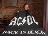 AC/DC Back In Black Super Soft And Cuddly Fleece Plush Throw Blanket