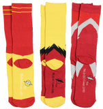 DC Comics The Flash Superhero Logo Athletic Crew Socks 3 Pair Pack
