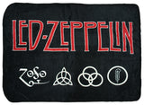 Led Zeppelin 4 Symbols Super Soft And Cuddly Fleece Plush Throw Blanket
