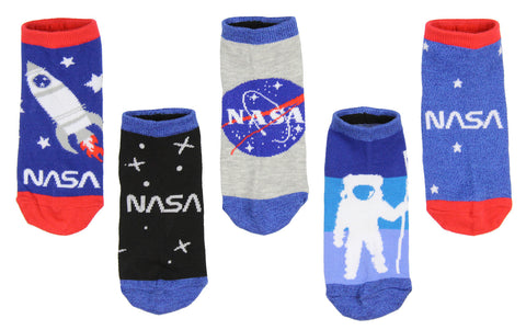NASA Buzz Aldrin Youth Space 5 Pair Mix and Match Ankle Socks