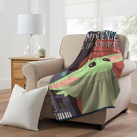 Star Wars Mandalorian Character Pillow and Oversized Throw