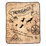 Disney Peter Pan Neverland Map Micro Raschel Throw Blanket 46"x60"