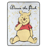Disney Winnie The Pooh Silly Bear Fleece Super Plush Throw Blanket 46" x 60" (117cm x 152cm)