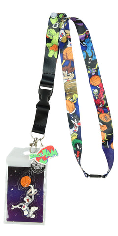 Space Jam Character Lanyard ID Holder With Mask Rubber Charm And Sticker