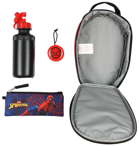 Marvel Spider-Man Backpack Kids 16 5PC Water Bottle School Combo Set–  Seven Times Six