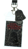 Star Wars Darth Vader ID Lanyard Badge Holder With 1.5" Rubber Charm Pendant