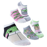 Star Wars The Mandalorian The Child Naps and Snacks No-Show Ankle Socks 5 Pair